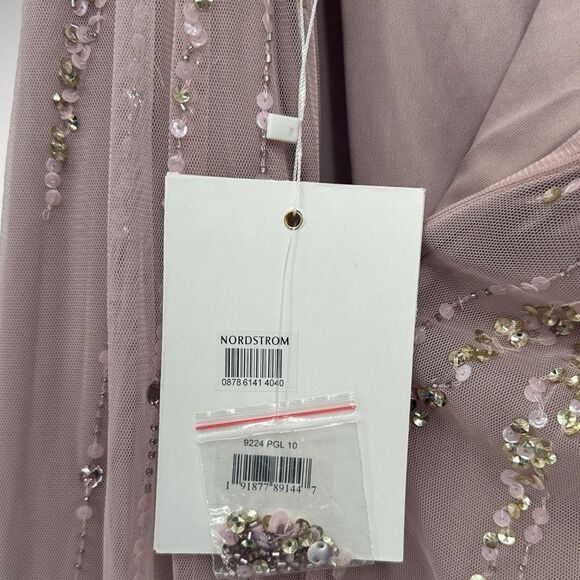 Mac Duggal One Shoulder Embellished‎ Trapeze A-Line Gown Dress Size 10 Pink 9224 - Picture 10 of 12